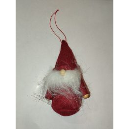 Karácsonyfa dekoráció - (orrszakáll vörös sapkában)