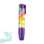 Unikornisos, toll formájú radír, mely kattintással adagolható - Lila - Click it erasers - unique uni