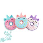 Unifánkok - Unikornis mintájú, fánk alakú illatosított radír szett, cserélhető elemekkel - 3 db-os -