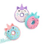 Unifánkok - Unikornis mintájú, fánk alakú illatosított radír szett, cserélhető elemekkel - 3 db-os -