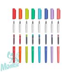 Töltőtoll készlet, színes tintákkal, puha, matt borítással - 8 db-os - Color write colored fountain 