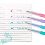 Csillagszóró - Gombnyomós csillámos gél toll készlet, puha fogóval - 4 db-os -  Oh my glitter gel pe