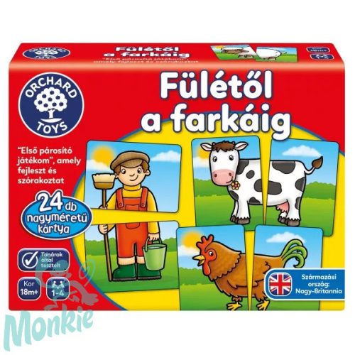 Párosító játék - Eleje-hátulja: Farm / Fülétől a farkáig ORCHARD TOYS OR018N  