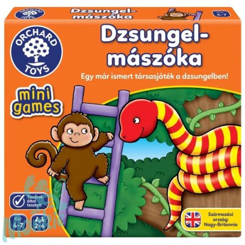 Kígyók és létrák a dzsungelben/ Dzsungel mászóka (Jungle Snakes and Ladders), ORCHARD TOYS OR352