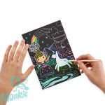 Karckép készítő, matricákkal - Hercegnők kertje, 8 db-os - Scratch & Scribble, Princess garden