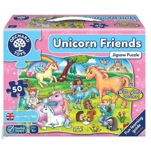 Barátaink, az unikornisok (Unicorn Friends Jigsaw Puzzle), ORCHARD TOYS OR291