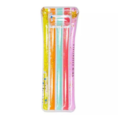 SWIM ESSENTIALS - Fefújható matrac 177x67 cmLuxe - Rainbow with Glitter