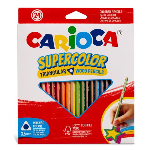 Carioca Supercolor háromszögletű színes ceruza 24 db-os