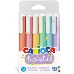 CARIOCA Szövegkiemelő készlet - 6db-os, pasztell színek