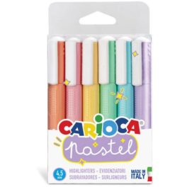 CARIOCA Szövegkiemelő készlet - 6db-os, pasztell színek