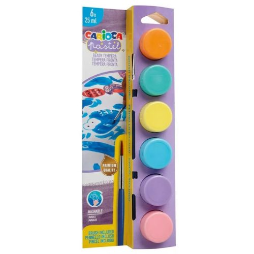 CARIOCA Tempera szett 6x25ml - Pasztell színek