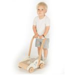 Label-Label - Járássegítő kocsi, kék színben építőelemekkel