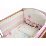 Bubaba 6 részes ágynemű szett - Rózsaszín Állatos (csíkos)