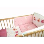 Bubaba 6 részes ágyneműszett - Rózsaszín Kukacka (szivecskés)