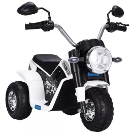   Apollo elektromos gyerekmotor 3 kerekű visszapillantóval Ocie - Fehér