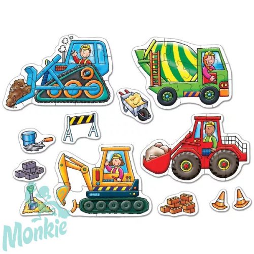 Munkagépek puzzle (Big Wheels), ORCHARD TOYS OR201