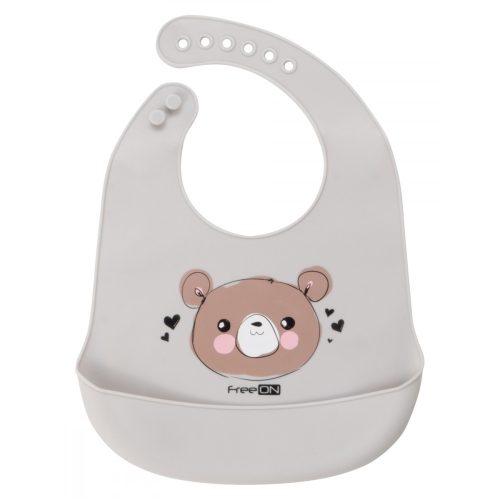 FreeON szilikon előke - Szürke medve