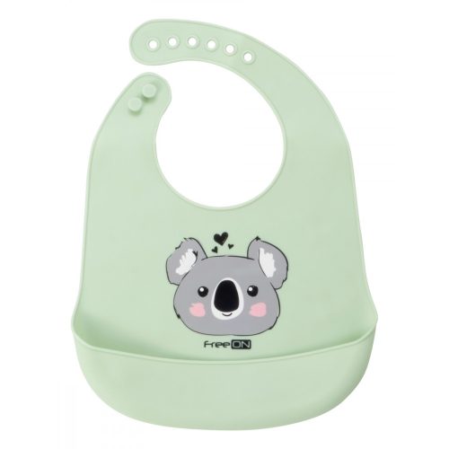 FreeON szilikon előke - Zöld koala