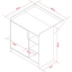 VOX Maxim 1 ajtós 3 polcos pelenkázó komód toldalékkal - Fehér Raktáron!