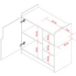 VOX Maxim 1 ajtós 3 polcos pelenkázó komód toldalékkal - Fehér Raktáron!