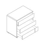 VOX Evolve 3 fiókos komód - Fehér