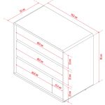 VOX Evolve 3 fiókos komód - Fehér