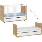 VOX Evolve átalakítható 70x140-es babaágy, kiságy ágyneműtartóval - Fehér