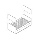 VOX Evolve átalakítható 70x140-es babaágy, kiságy ágyneműtartóval - Fehér