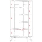 VOX Nature 2 ajtós nagyszekrény- Fehér