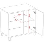 VOX Altitude 1 ajtós 3 fiókos komód - Fehér