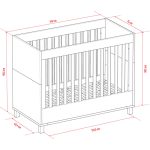 VOX Altitude átalakítható 70x140-es babaágy, kiságy - Fehér