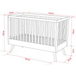 VOX Mitra átalakítható 70x140-es babaágy, kiságy - Fehér
