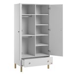 VOX Tela 2 ajtós, fiókos nagyszekrény- White