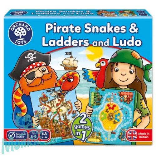 Kalózok, kígyók, létrák (Pirate Snakes & Ladders and Ludo), ORCHARD TOYS OR040