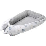 Bubaba babafészek kötött hatású "L" méret- Grey rainbow