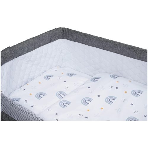 Bubaba 5 részes ágyneműszett - Grey rainbow