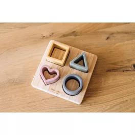   Apollo free2play szilikon/fa formaillesztő- Színes geometriai formák