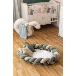 Bubaba fonott babafészek 3in1- Green hearts