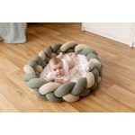 Bubaba fonott babafészek 3in1- Green hearts