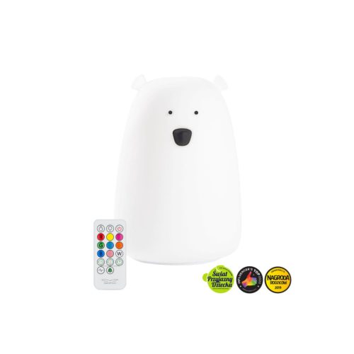 Rabbit&Friends Mackó szilikon lámpa nagy távirányítóval- fehér