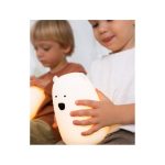 Rabbit&Friends Mackó szilikon lámpa nagy távirányítóval- fehér