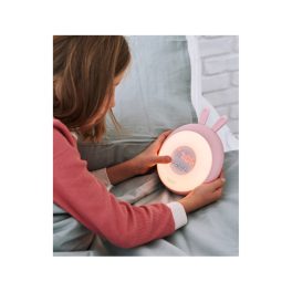   Rabbit&Friends nyuszis éjjeli lámpa ébresztőórával - rózsa
