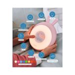 Rabbit&Friends nyuszis éjjeli lámpa ébresztőórával - rózsa