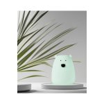 Rabbit&Friends Mini Mackó szilikon lámpa 2db - fehér/zöld