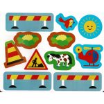 Táskás kifestő matricákkal - Munkagépek