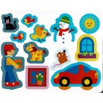 Táskás kifestő matricákkal - Teherautók