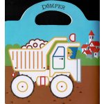 Táskás kifestő matricákkal - Teherautók