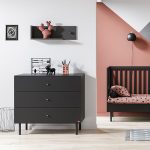 VOX Cute Fekete 3 fiókos pelenkázó komód