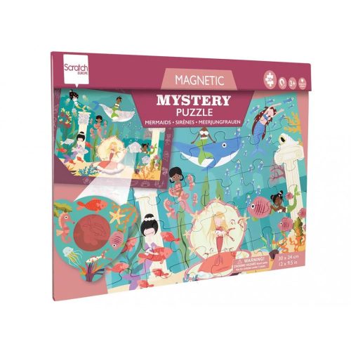 Mágneses megfigyelő játék és puzzle lencsével, Sellők