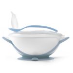 BabyOno tányér - tapadó aljú, fedeles, kanállal kék 1063/05